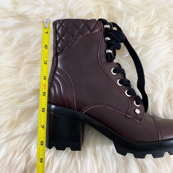 NWOB MARC FISHER Wyomi Platform Leather Lace-up Ankle Boot Sz 6.5 US - Picture 10 of 15